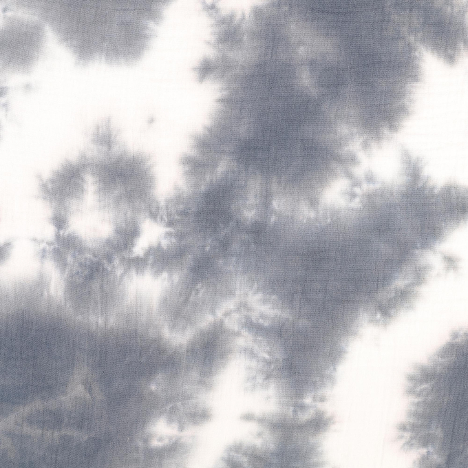 Katoenen mousseline double gauze Batik Stains, grijs