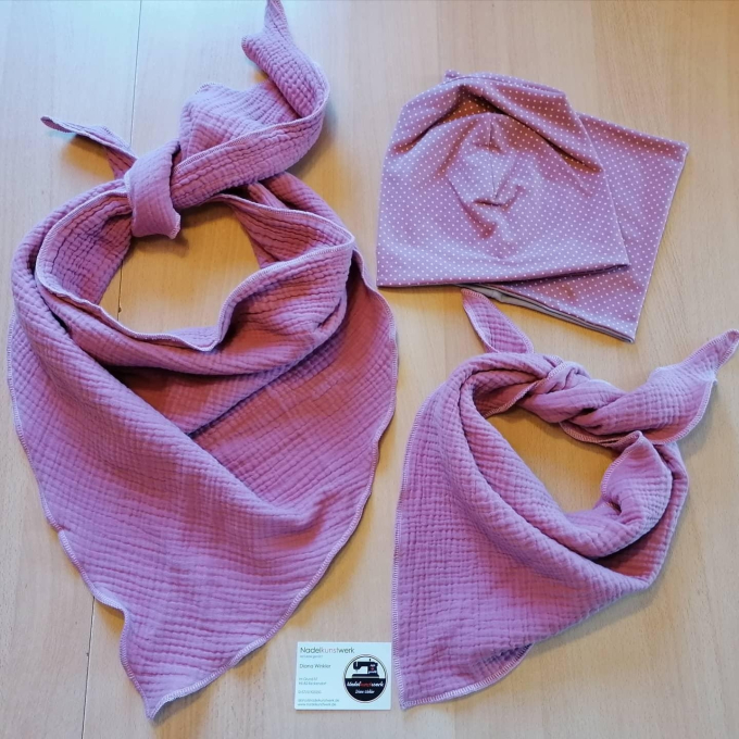 Katoenen mousseline double gauze, bessenkleurig
