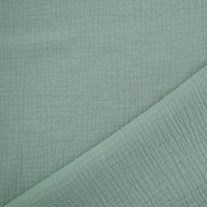 Katoenen mousseline double gauze, pale green