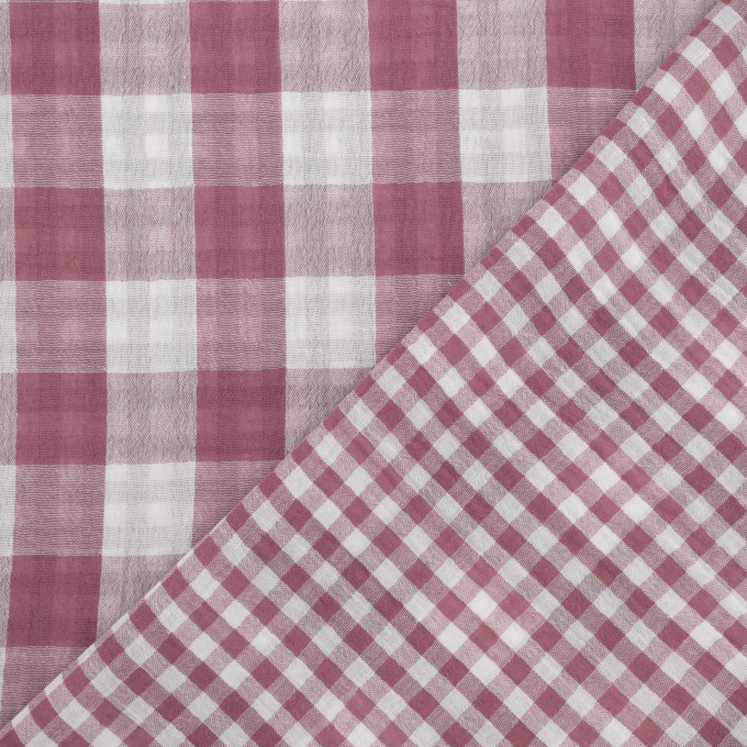 Katoenen mousseline double face Kiara, bordeauxrood