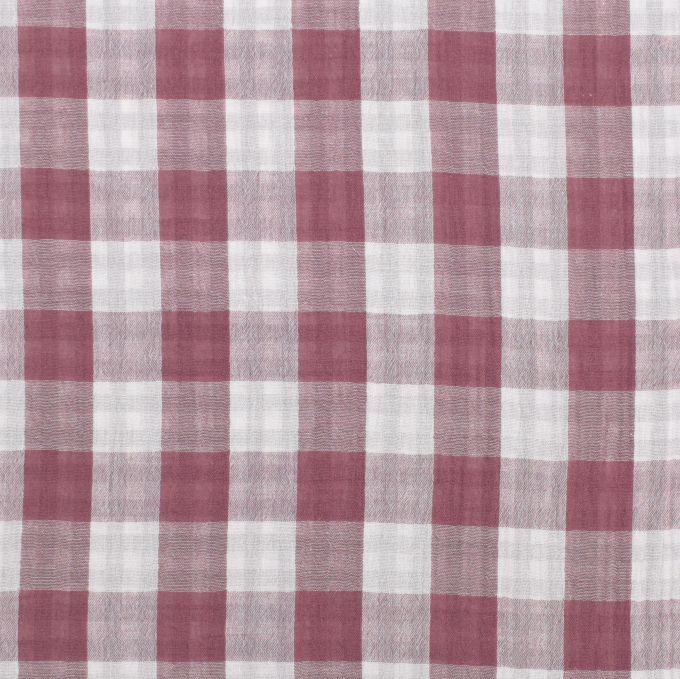 Katoenen mousseline double face Kiara, bordeauxrood