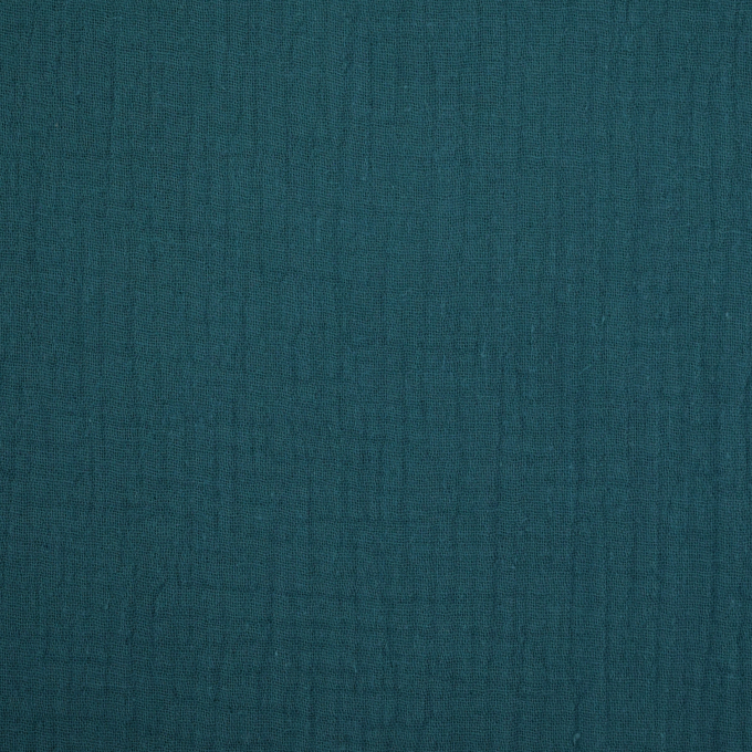 Katoenen mousseline double gauze, petrol