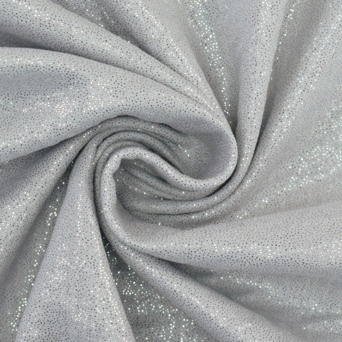 Katoenen mousseline double gauze glitter, lichtgrijs