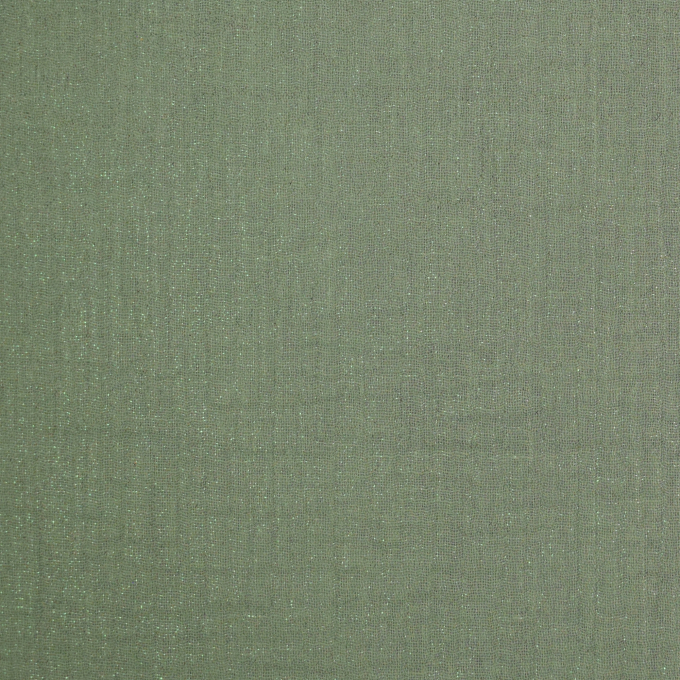 Cotton musselin double gauze glitter, olive green