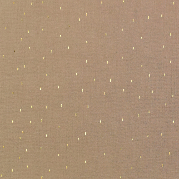 Baumwoll Musselin Golden Strips, beige