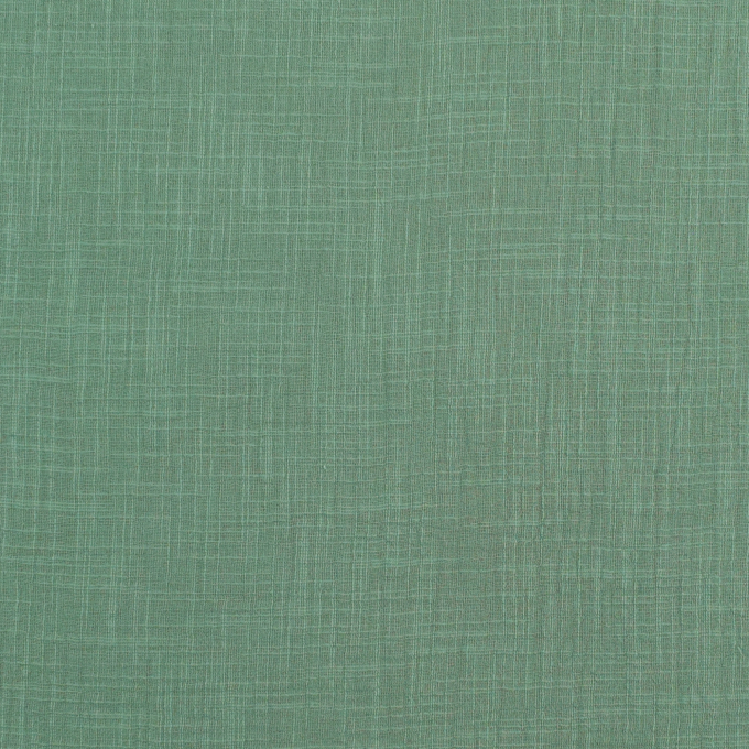Tissu double gaze de coton look lin, vieux vert
