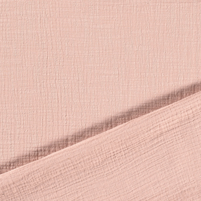Katoenen mousseline linnenlook, oudrosé