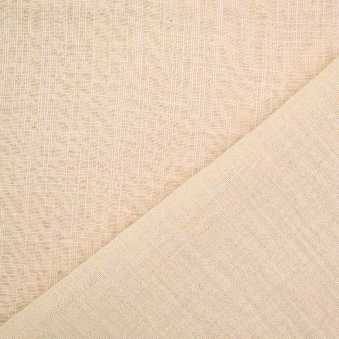 Katoenen mousseline linnenlook, beige