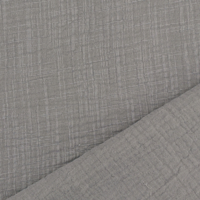 Katoenen mousseline linnenlook, donkergrijs