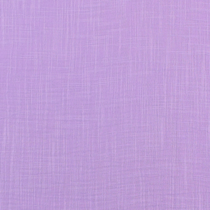 Tissu double gaze de coton look lin, lilas