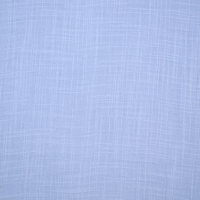 Tissu double gaze de coton look lin, bleu clair
