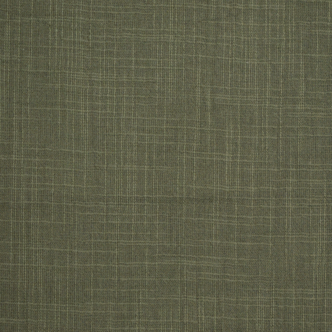 Katoenen mousseline linnenlook, olijfgroen