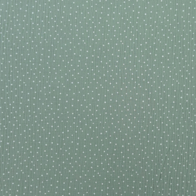 Baumwoll Musselin Little Dots, blassgrün