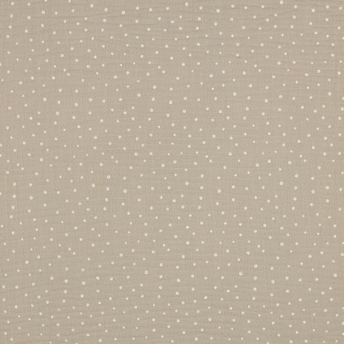 Baumwoll Musselin Little Dots, greige