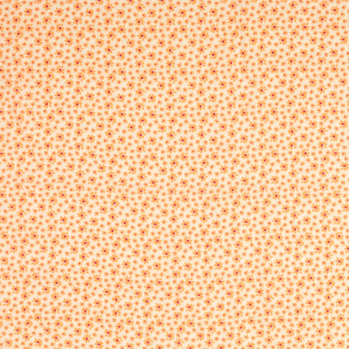 Katoenen mousseline double gauze Mille Fleurs, lichtoranje