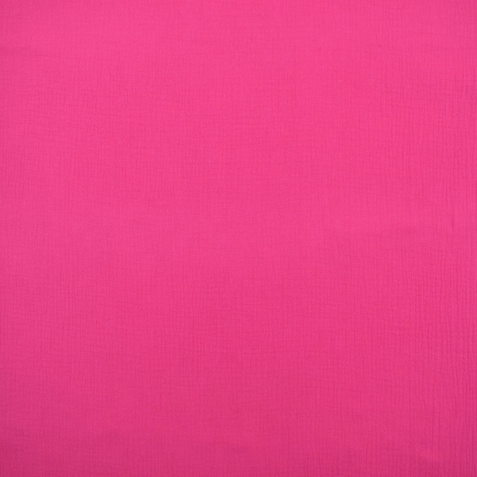 Katoenen mousseline double gauze, fuchsia