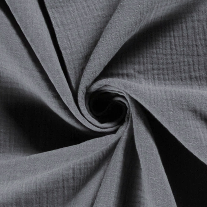 Katoenen mousseline double gauze, pastelblauw