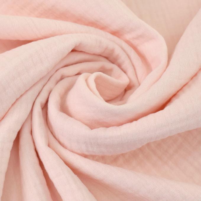 Katoenen mousseline double gauze, rosaline