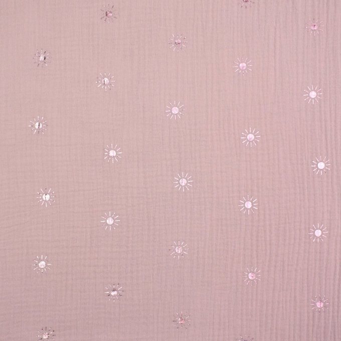 Katoenen mousseline double gauze Shining Sun, rosé