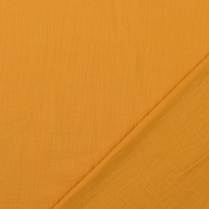Tissu double gaze de coton, jaune curry
