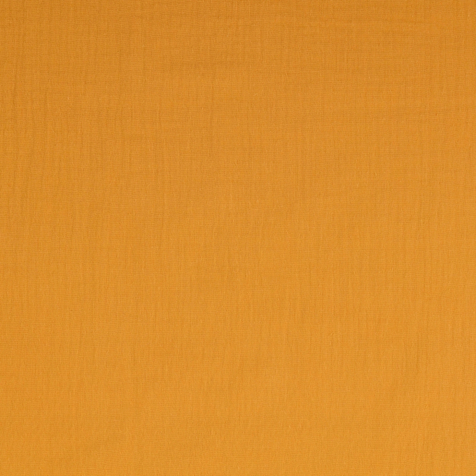 Tissu double gaze de coton, jaune curry