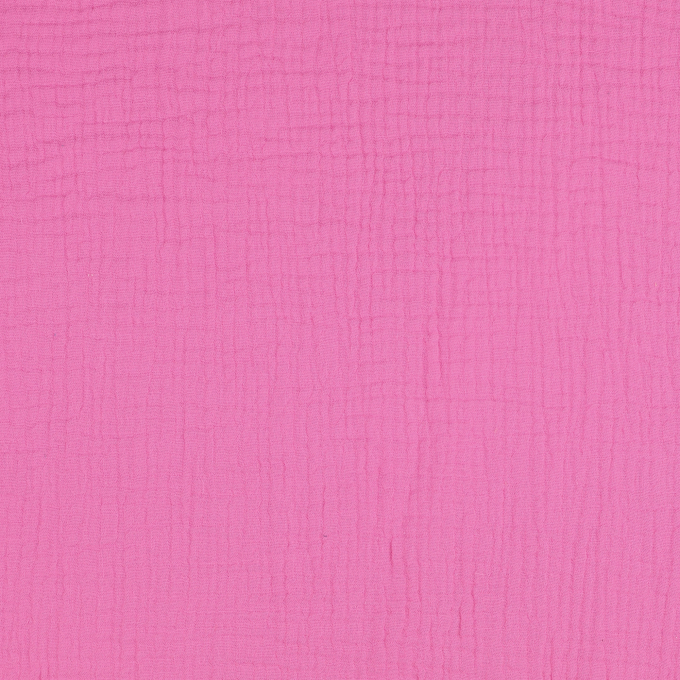 Cotton muslin double gauze plain, light bright pink