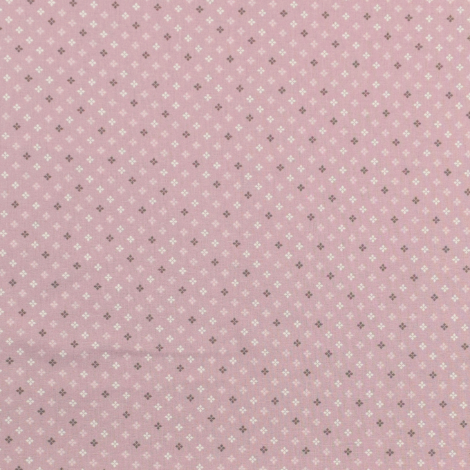 Tissu coton popeline Fleurs géométriques Anna, mauve