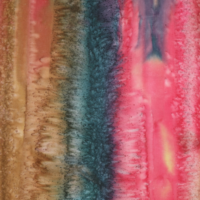 Tissu coton popeline rayé Batik Stripes, multicolore
