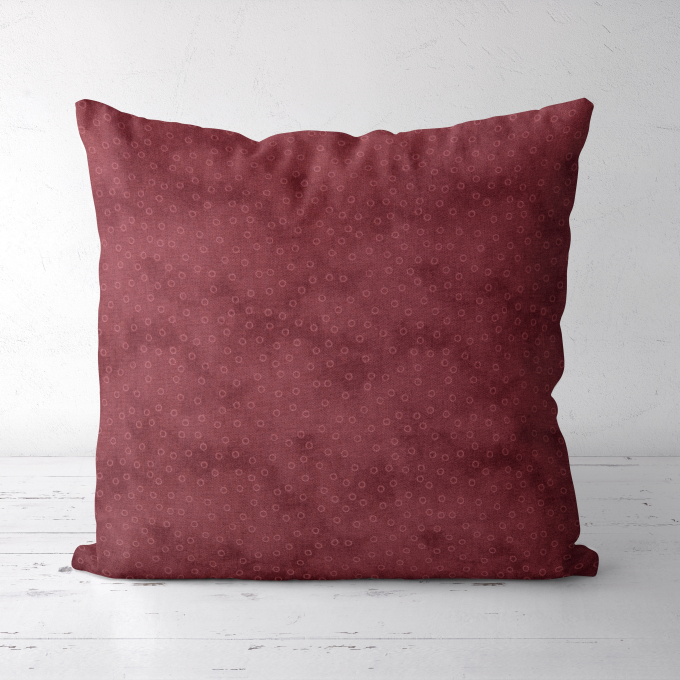 Katoenen stof big dots, bessenkleurig