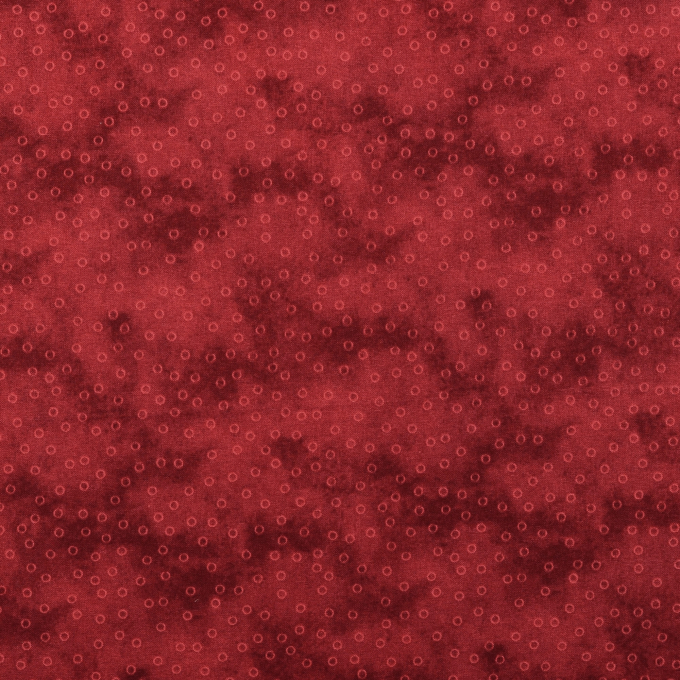 Tissu coton popeline big dots, rouge foncé
