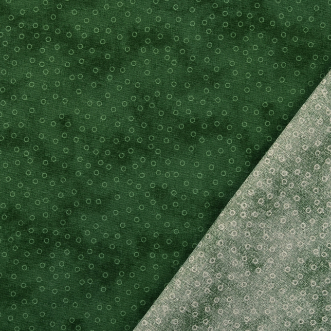 Katoenen stof big dots, groen