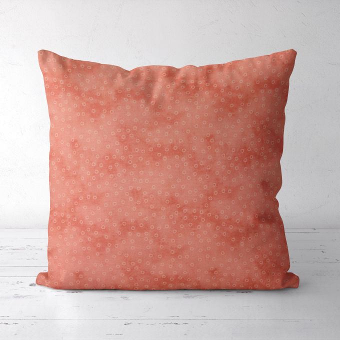 Katoenen stof big dots, rosé