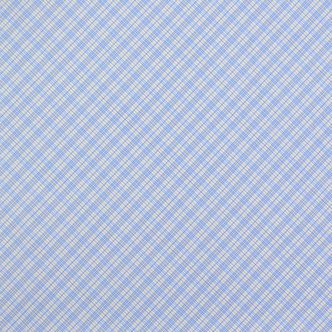 Cotton poplin Check Fibre Mood, blue