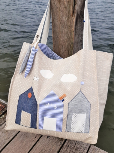 Katoen Cottage dots, wit zwart