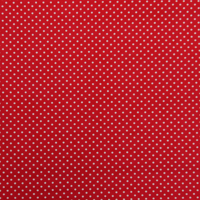 Katoen stippen, rood / wit