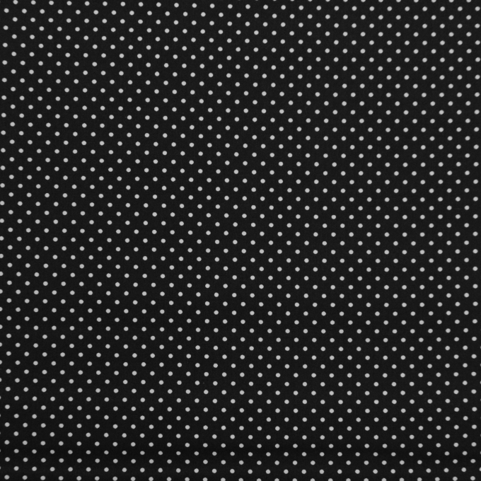 Tissu coton popeline à pois Dots, blanc – noir