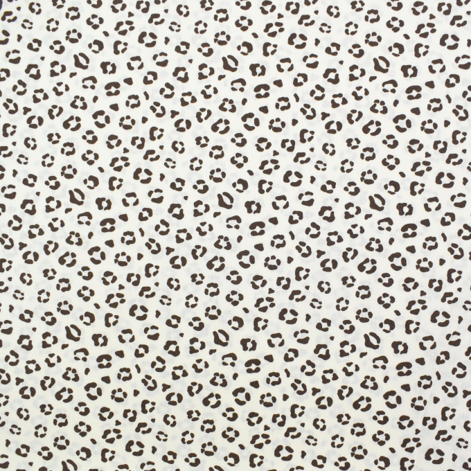 Popeline katoen leo dots, crèmekleurig