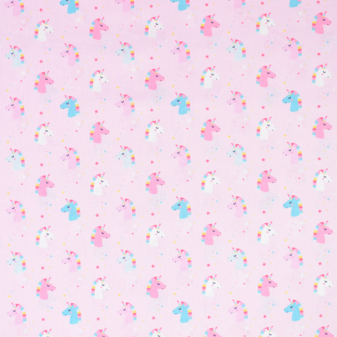 Baumwoll Popeline Little Unicorn, rosa