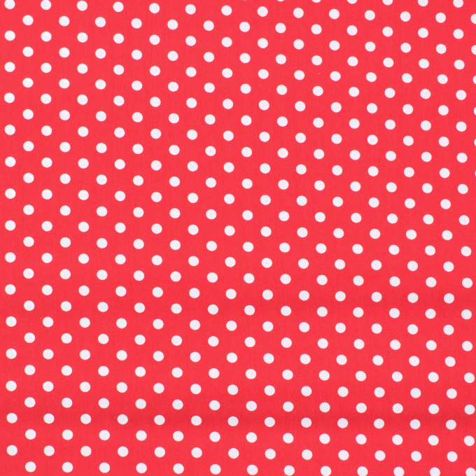 Katoen middelgrote stippen, rood