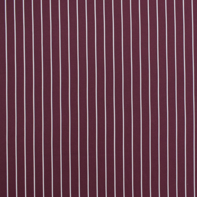Cotton poplin Midi Stripes Fibre Mood, wine red