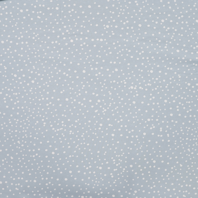 Tissu coton popeline à pois mini, bleu clair