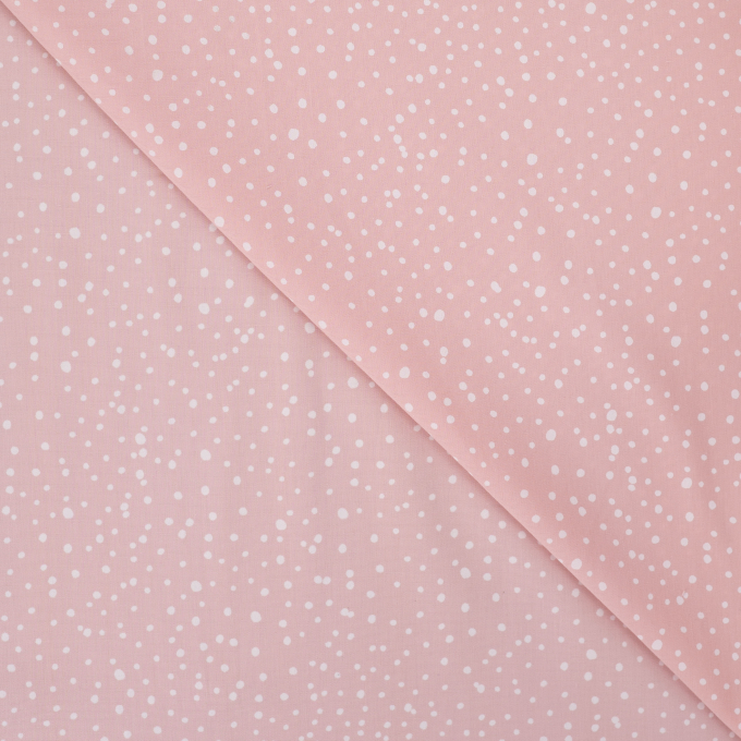Katoen popeline mini spots, rosé