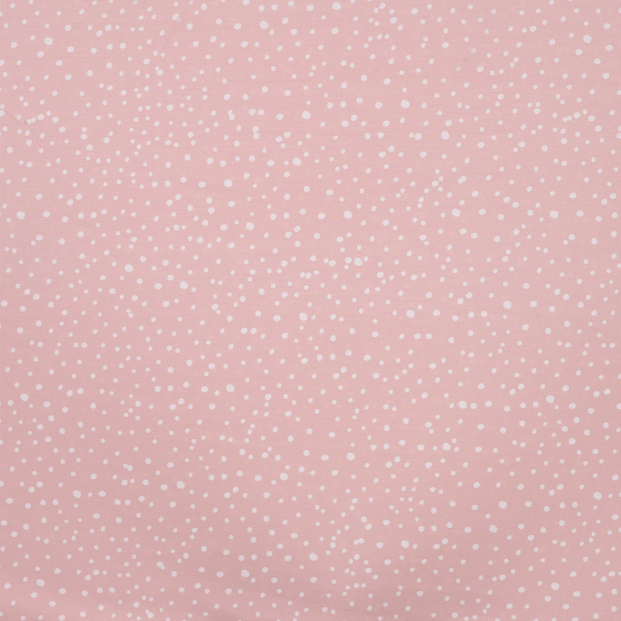 Katoen popeline mini spots, rosé