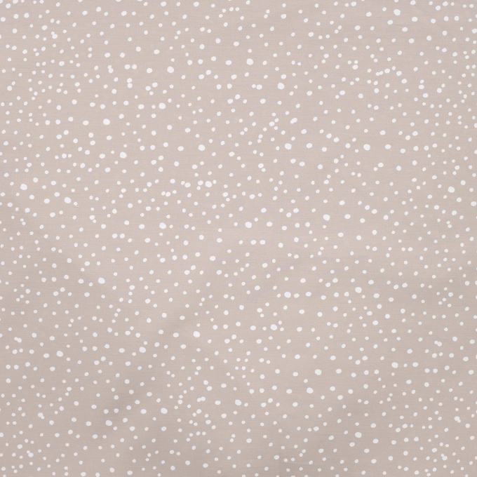 Tissu coton popeline à pois mini, sable