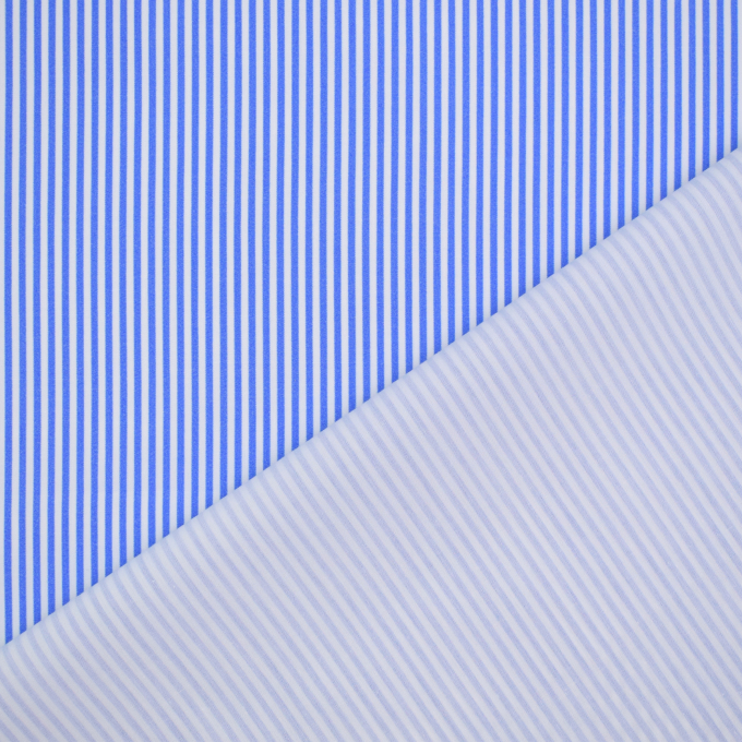 Cotton poplin Mini Stripes Fibre Mood, blue