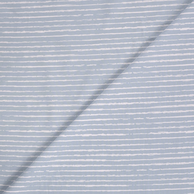 Katoen popeline mini stripes, lichtblauw