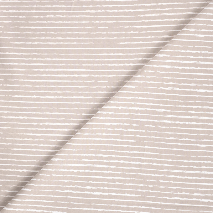 Katoen popeline mini stripes, zandkleurig