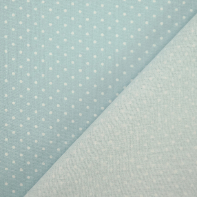 Cotton poplin mini spot, light blue