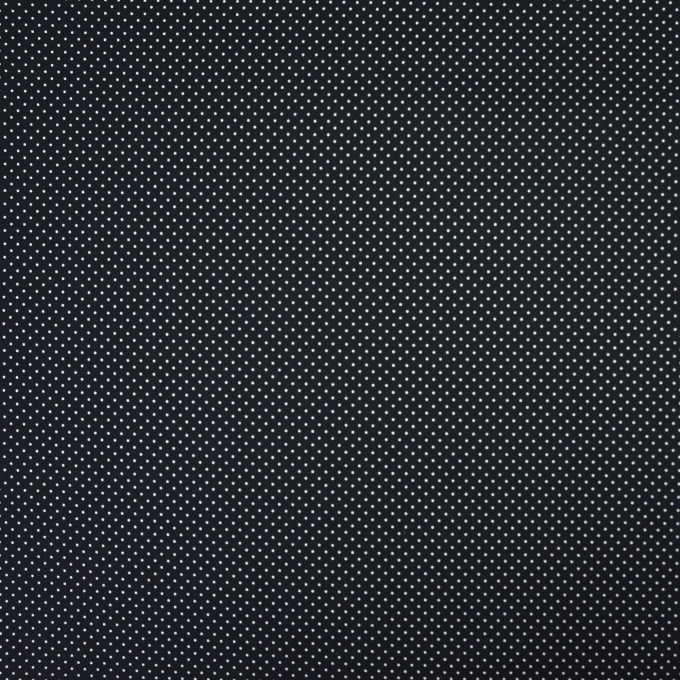 Tissu coton popeline à petits pois, noir