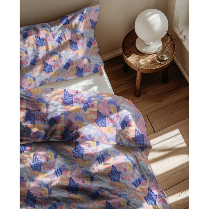 Tissu coton popeline Nerida Hansen Little Creatures, bleu